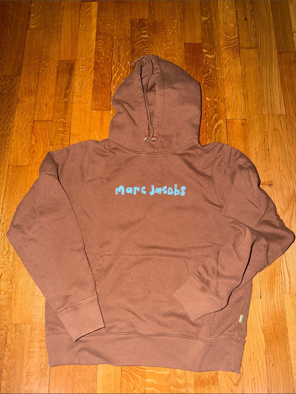 Heaven by Marc Jacobs Unisex Brown Crewneck Hoodie with Light Blue Logo